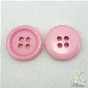 20 pcs pink buttons lot round sewing 18mm size 28  