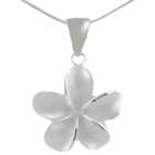 SilverBin Sterling Silver Satin Finish Flower Necklace