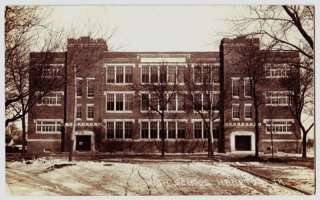 Old HAMPTON Iowa Ia Real Photo Postcard HIGH SCHOOL  