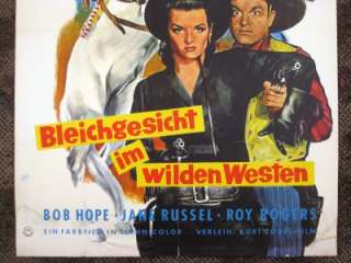   1952 Original Movie Poster Roy Rogers Bob Hope Jane Russell vtg  
