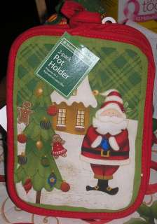 PACK HOLIDAY TIME SANTA POT HOLDERS   NEW  