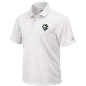 Seattle Sounders White adidas Soccer Team Primary Polo Shirt:  