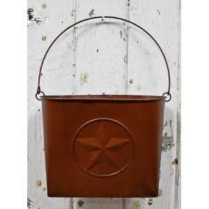  Hanging Rustic Primitive Wall Pocket with Raised Star 