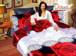 2decorate Diana Rose   Duvet Cover Bed in Bag   Queen Bedding Set 