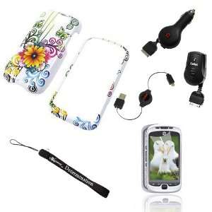 : WHITE FLOWER BUTTERFLY Crystal Protective Hard Plastic Graphic Case 