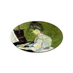  Marguerite Gachet at the Piano By Vincent Van Gogh Oval 