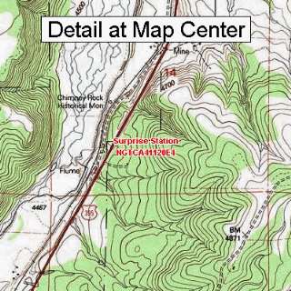 USGS Topographic Quadrangle Map   Surprise Station, California (Folded 