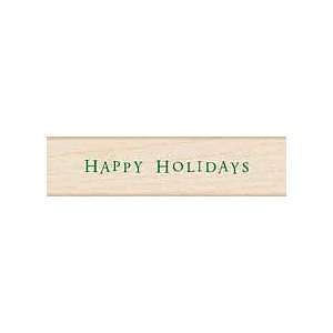  Happy Holidays Wood Mounted Rubber Stamp (C2847) Arts 