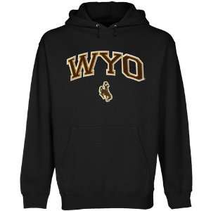  NCAA Wyoming Cowboys Black Logo Arch Applique Midweight 