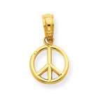 Jewelry Adviser 14K Polished Peace Symbol Pendant (small)
