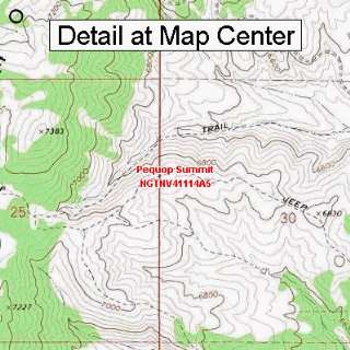   Topographic Quadrangle Map   Pequop Summit, Nevada (Folded/Waterproof