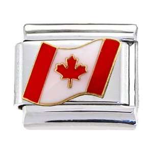  Flying Canadian Flag Italian Charm Jewelry