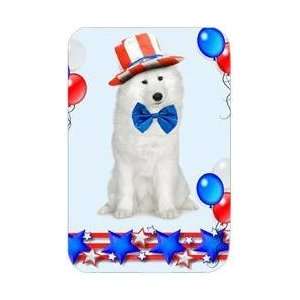    Samoyed Tempered Cutting Board 4th of July