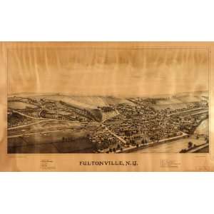  1889 Fultonville New York, Birds Eye Map