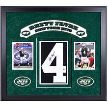 Mounted Memories New York Jets Brett Favre Autographed Jersey and 