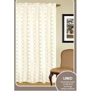  42x84 Insulated Lined Panel/Curtain Brownstone Ivory 