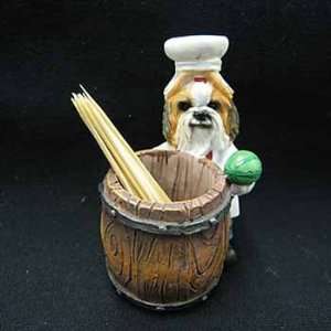  Chef Dog Shih Tzu Toothpick Holder: Kitchen & Dining