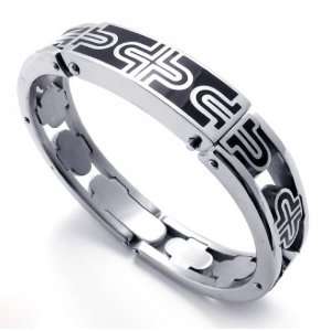   Fine Steel Titanium 316L Bracelet for Men CET Domain Jewelry