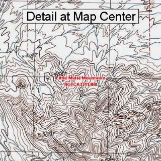 USGS Topographic Quadrangle Map   Little Maria Mountains, California 