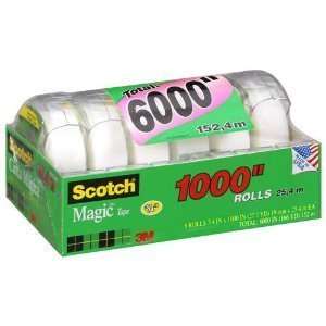  Scotch Magic Tape   6 rolls: Office Products