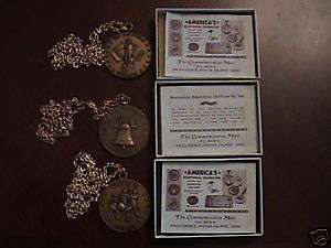 Bicentennial Commemorative Medallions with chain  
