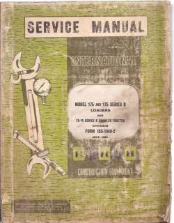 International 175 175B & TD 15 Crawlers Service Manual  
