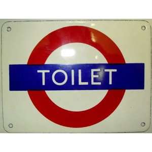 Toilet London Underground roundel small enamel sign (ba)  