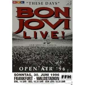  Bon Jovi   Live 1996   CONCERT   POSTER from GERMANY