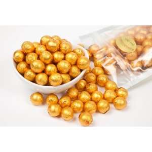 Orange Foiled Milk Chocolate Balls (1 Pound Bag)  Grocery 