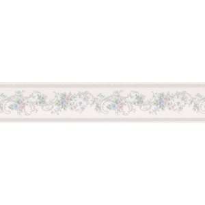 Brewster 418B293 Borders and More Floral Scroll Wall Border, 4.375 