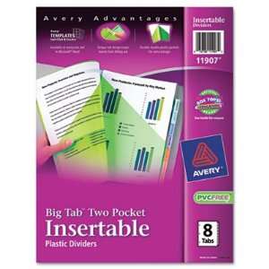  Avery WorkSaver Big Tab Plastic Dividers AVE11907 Office 