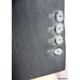 Handmade Custom Bespoke $495 Mens 38 S Suit Sams Charcoal Pinstripe 
