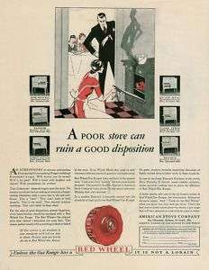 1929 AD American Stove Co. Red Wheel temperature dial  
