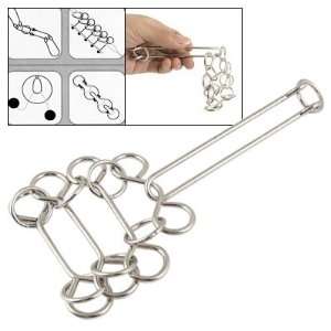   Silver Tone Metal Dingo Trap Wire Puzzle Logical Toy Toys & Games
