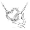 N993 Swarovski Crystal Purple Heart Elegant Necklace  