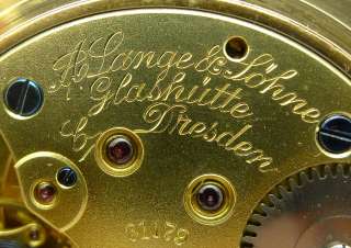 Lieferumfang A. Lange & Söhne 1c 18KT Gold Taschenuhr von 1909 