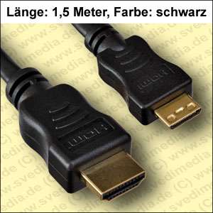 HDMI Kabel für Panasonic Lumix DMC TZ22 Mini C Gold  