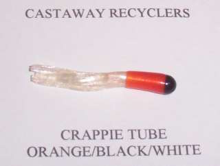 CRAPPIE TUBE SKIRT 1.5 BLACK/ORANGE/WHITE 100 PACK  