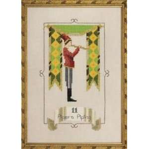  Eleven Pipers Piping Cross Stitch Pattern Arts, Crafts 