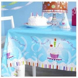   Cupcake Birthday Party Tablecloth, Plastic, 54 Inches X 72 Inches