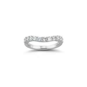  2/3 (0.62 0.70) Cts Diamond Wedding Band in 18K White Gold 