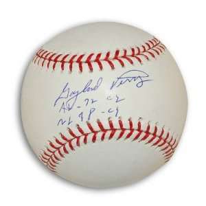  Gaylord Perry Autographed/Hand Signed MLB Baseball 