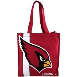   NFL Arizona Cardinals Red Team Stripe Canvas Tote: Sports & Outdoors