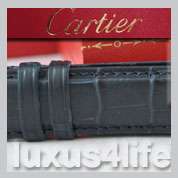 Original Cartier Aligatorband Midnight Blue MATT, 18,5/18mm, 85/115mm 