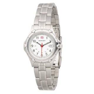 Wenger Womens 70209 Standard Issue White Dial Steel Bracelet Watch