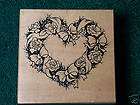 PSX Rose Heart Wreath Rubber Stamp 1991 G 555 Rare