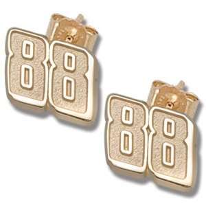  Dale Earnhardt Jr. 3/8in Post Earrings 10kt Gold/10kt 