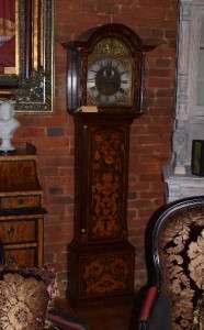 Walnut & Floral Inlaid Marquetry Longcase Clock c.1760  