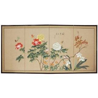   36 x 72 Butterflies in Garden Chinese Brush Art Wall Screen Painting