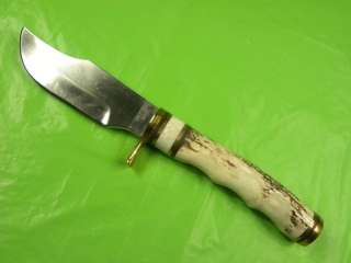 US 2001 HARVEY Custom Made Stag Bowie Hunting Knife  